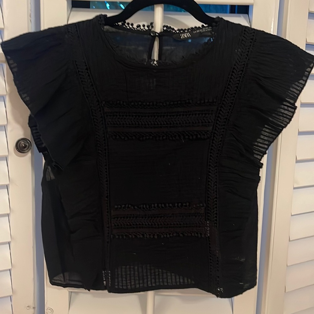 Zara Black Shirt Blouse